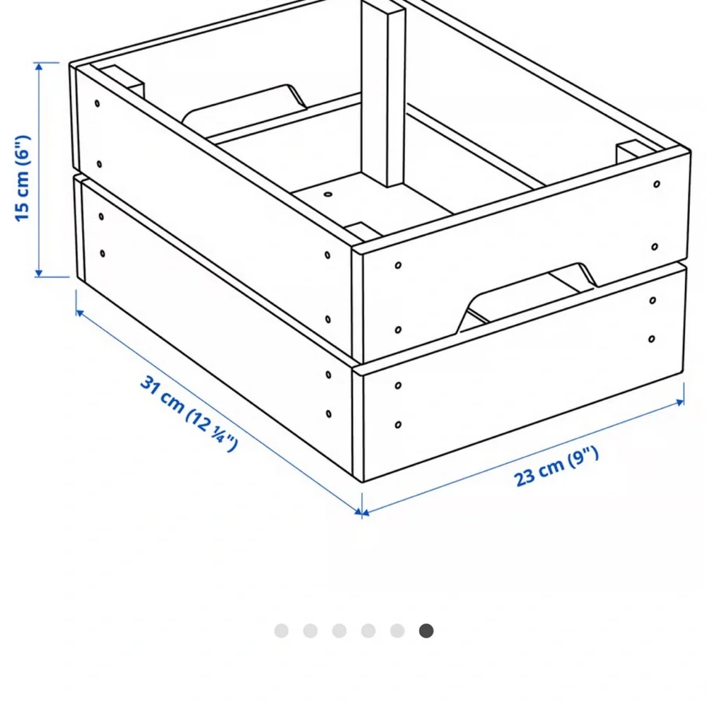 IKEA Knagglig Natural Wood Storage Crate